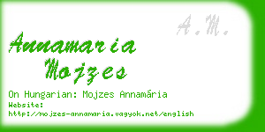 annamaria mojzes business card